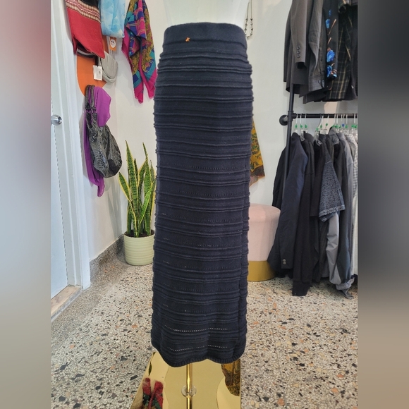 Dynamite Black Textured Maxi Skirt - Picture 4 of 8